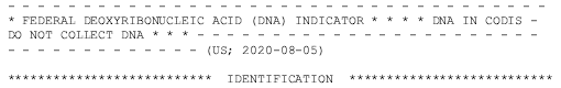 Federal DNA Database: Do Not Recollect
